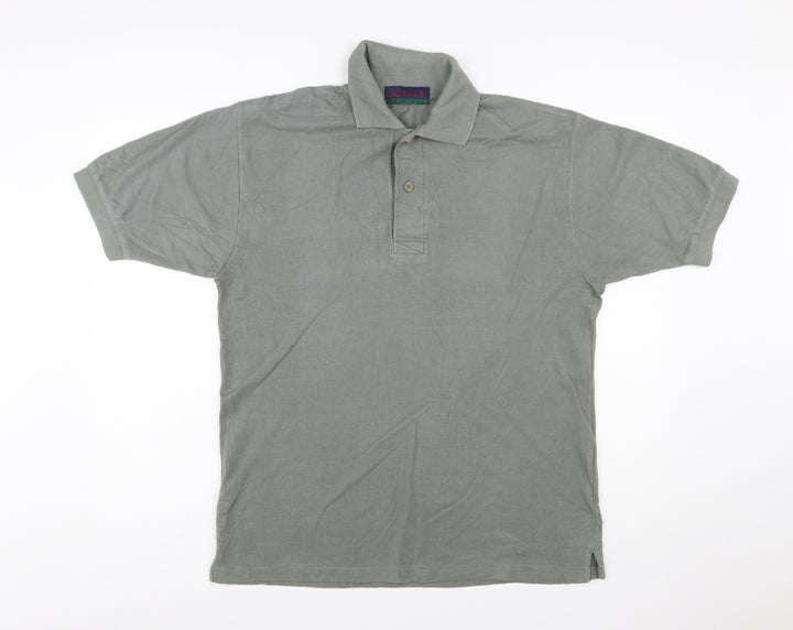 Octave Men’s Grey Cotton Polo Shirt XL Short Sleeve Classic Fit
