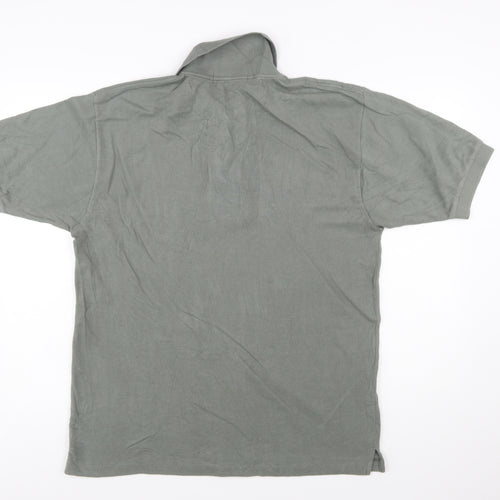 Octave Men’s Grey Cotton Polo Shirt XL Short Sleeve Classic Fit