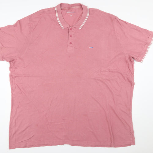 BadRhino Mens Pink 4XL Cotton Polo Shirt Big & Tall