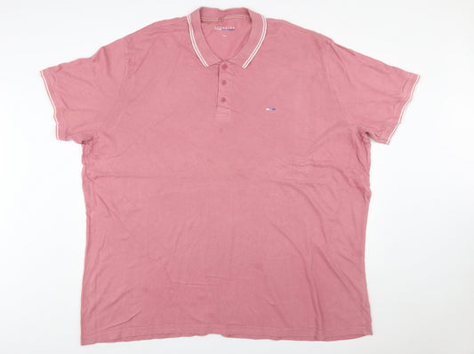 BadRhino Mens Pink 4XL Cotton Polo Shirt Big & Tall