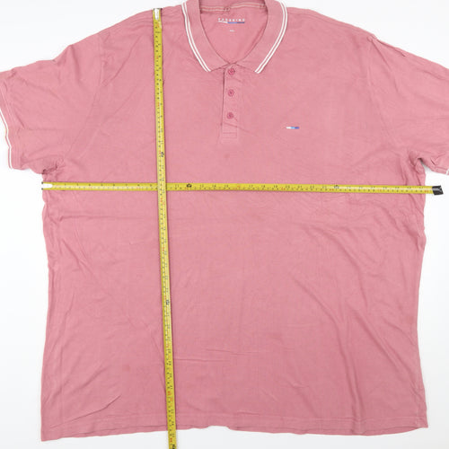 BadRhino Mens Pink 4XL Cotton Polo Shirt Big & Tall