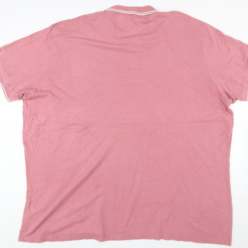 BadRhino Mens Pink 4XL Cotton Polo Shirt Big & Tall