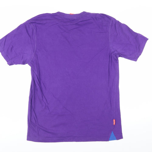 Slazenger Men's Purple Cotton Short Sleeve Crew Neck T-Shirt M