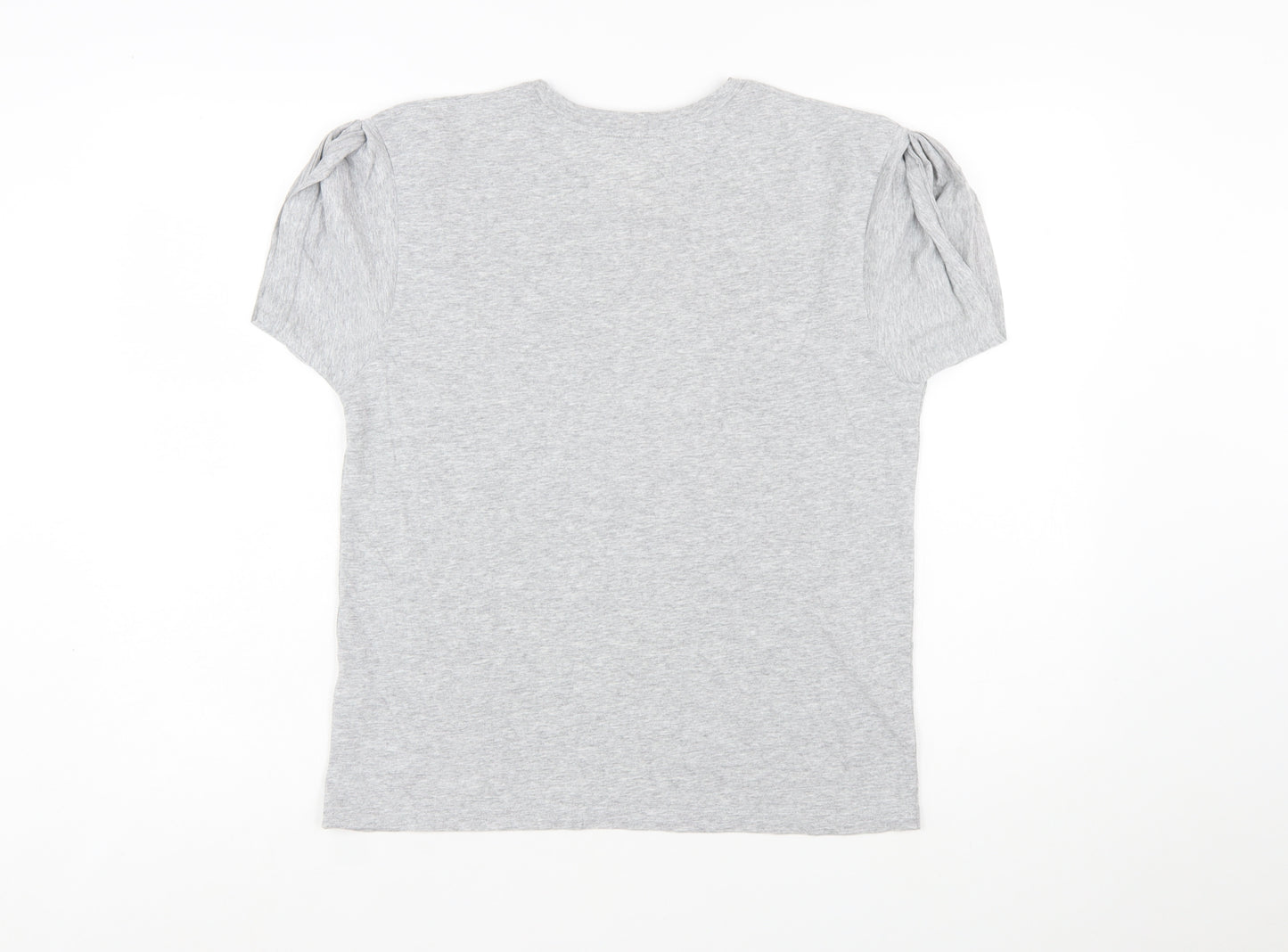 Topshop Women’s Grey Dinosaur Print Short Sleeve T-Shirt Size L