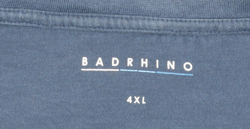 BadRhino Men's Blue Back to the Future Graphic Print 4XL T-Shirt