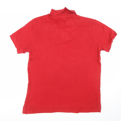 Ralph Lauren Men's Red Slim Fit Cotton Polo Shirt Size L