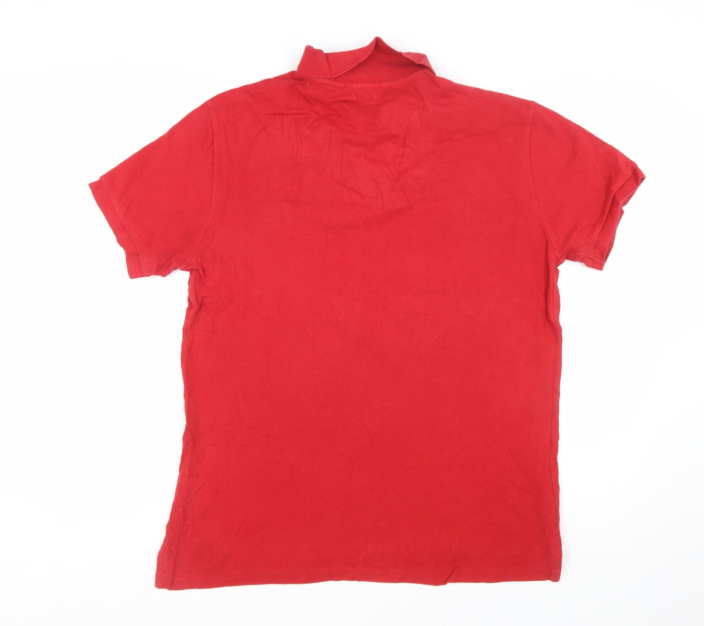 Ralph Lauren Men's Red Slim Fit Cotton Polo Shirt Size L