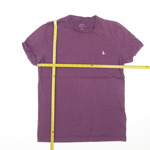 Jack Wills Men's Purple Cotton Crew Neck Short Sleeve T-Shirt Size S