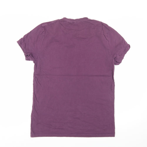 Jack Wills Men's Purple Cotton Crew Neck Short Sleeve T-Shirt Size S