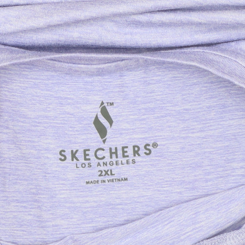 Skechers Women’s Purple 2XL Short Sleeve Active T-Shirt