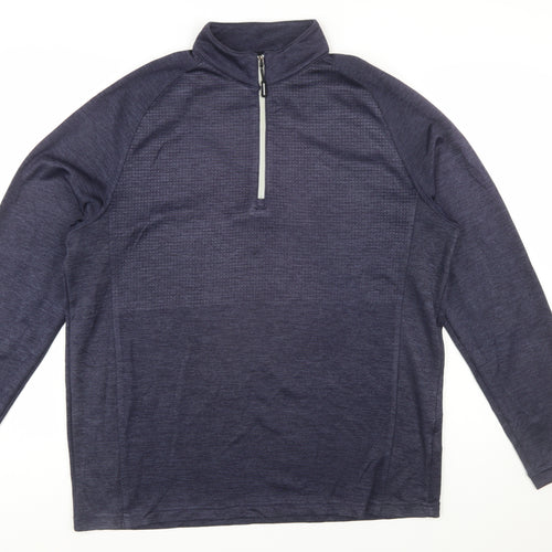 Pebble Beach Men’s Blue 1/4 Zip Performance Sweatshirt Size L