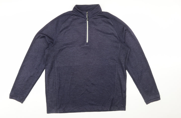 Pebble Beach Men’s Blue 1/4 Zip Performance Sweatshirt Size L