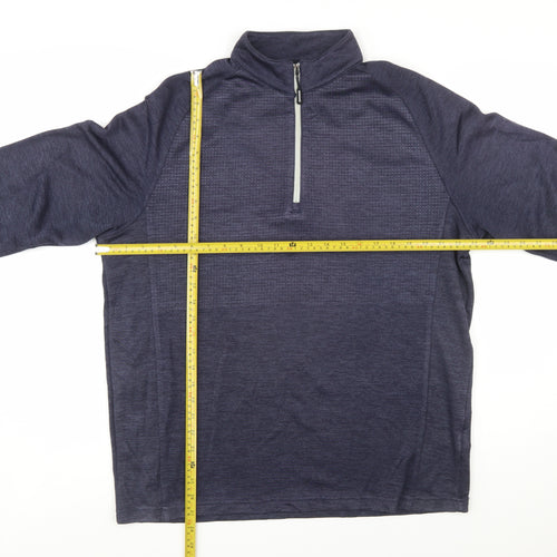 Pebble Beach Men’s Blue 1/4 Zip Performance Sweatshirt Size L