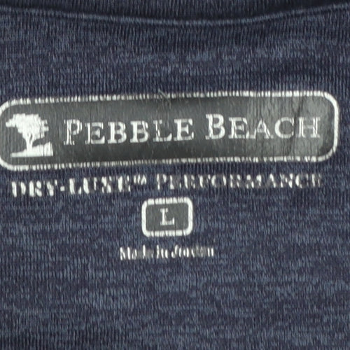 Pebble Beach Men’s Blue 1/4 Zip Performance Sweatshirt Size L