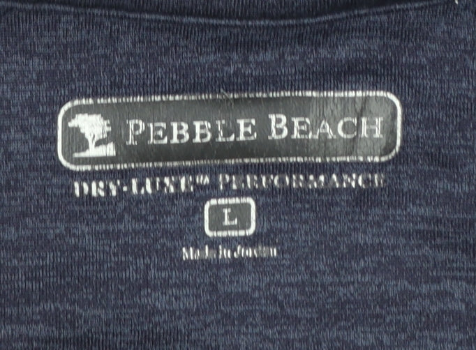 Pebble Beach Men’s Blue 1/4 Zip Performance Sweatshirt Size L