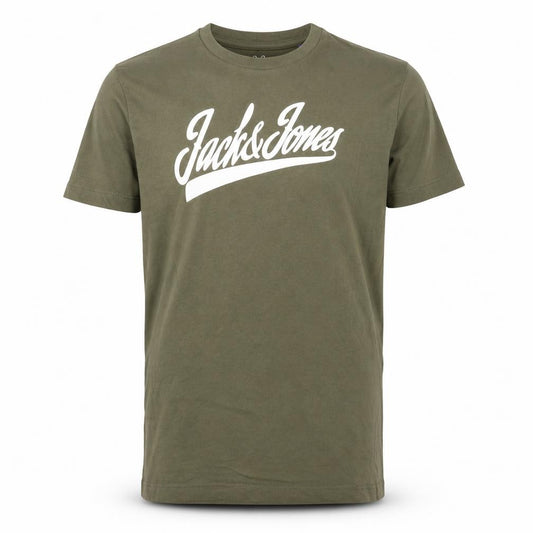 Jack & Jones Boys Green Logo Cotton Regular Fit T-Shirt 12 Years