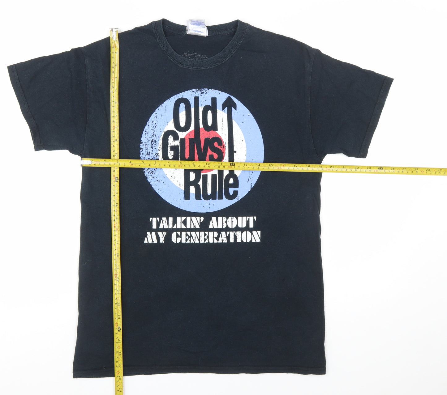 Old Guys Rule Men's Black Medium Graphic Print Cotton T-Shirt