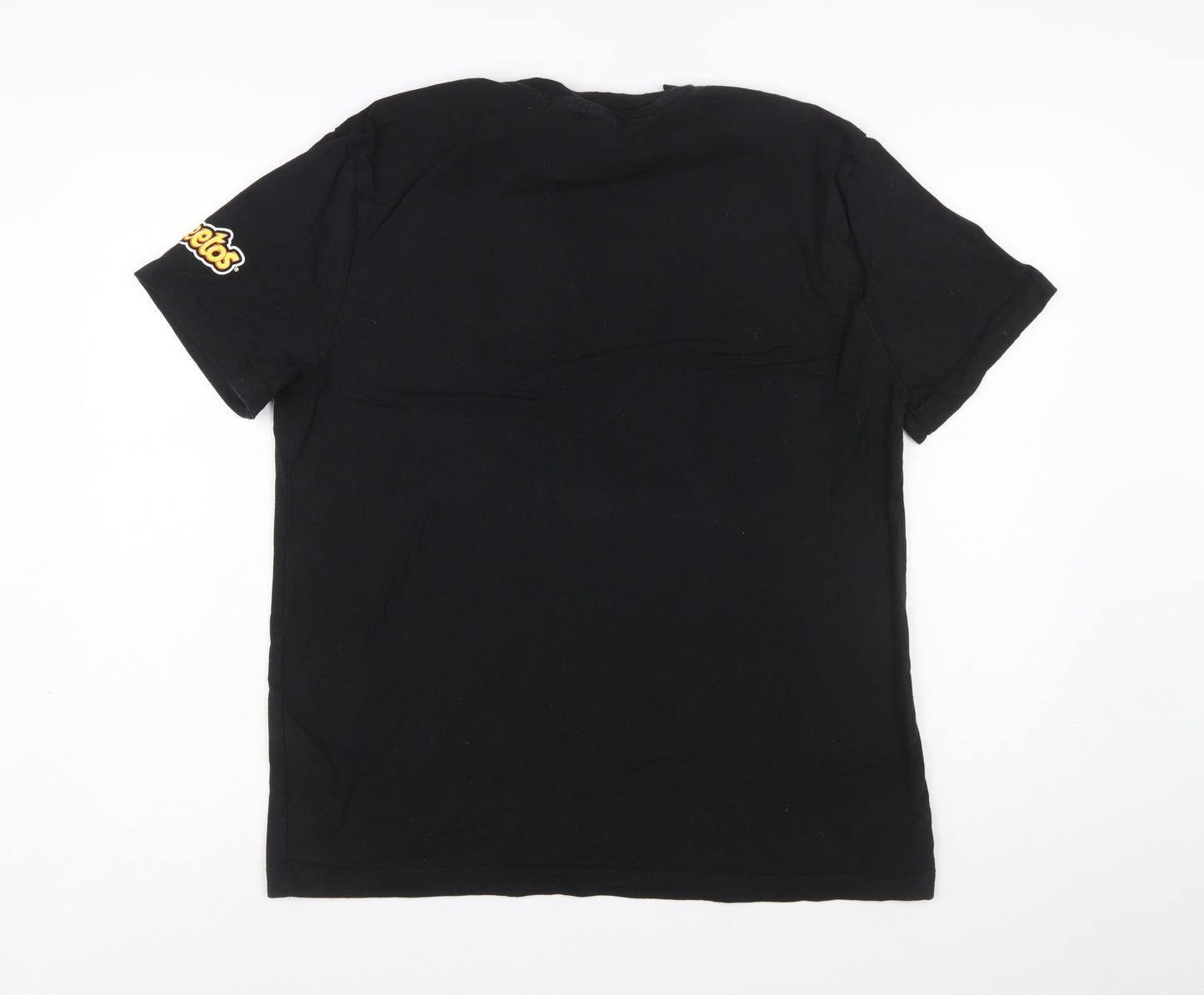 Cheetos Men's Black XL Graphic Short Sleeve T-Shirt Funny 'Cheesy' Slogan