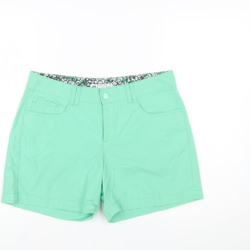 Lee Women's Green Chino Shorts Size 10 Cotton Blend Casual