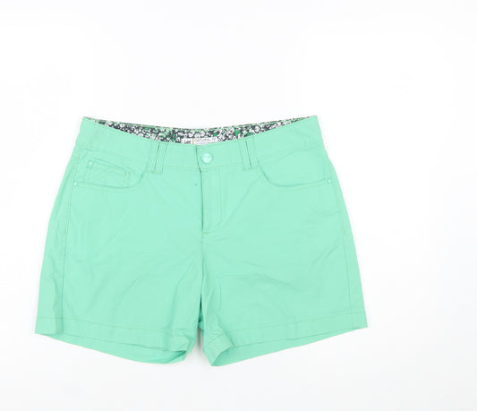Lee Women's Green Chino Shorts Size 10 Cotton Blend Casual