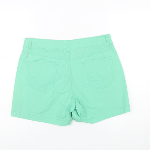 Lee Women's Green Chino Shorts Size 10 Cotton Blend Casual