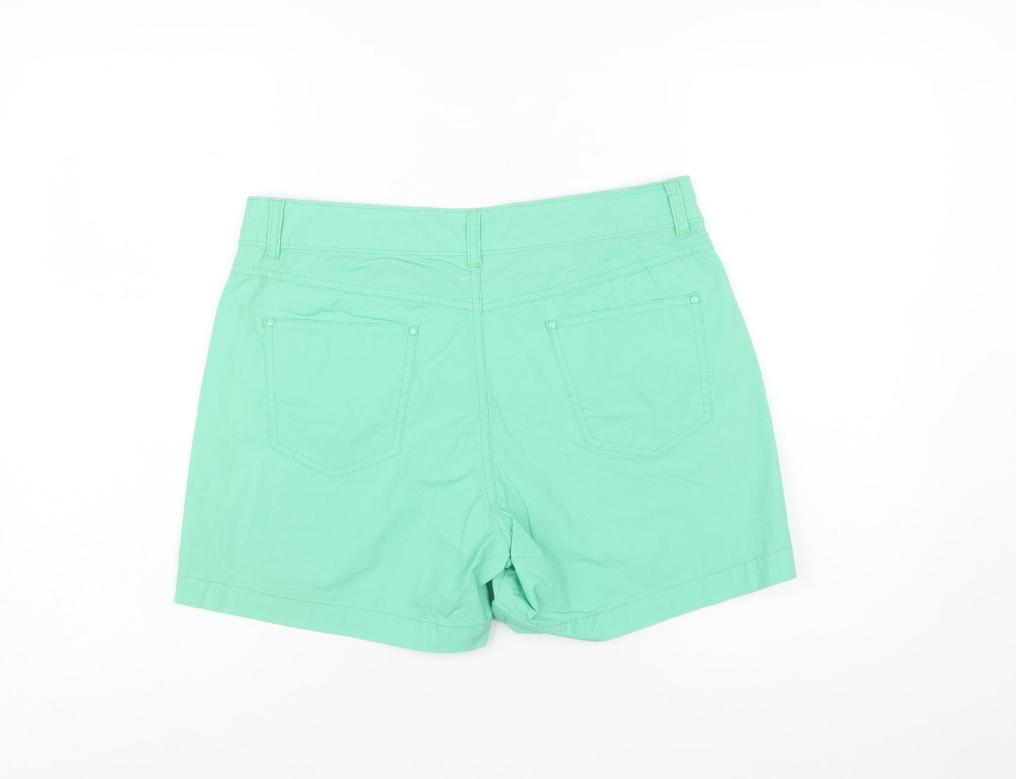 Lee Women's Green Chino Shorts Size 10 Cotton Blend Casual
