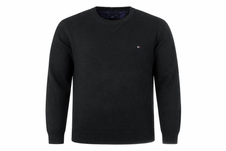 Tommy Hilfiger Men’s Black Cotton Crew Neck Jumper L