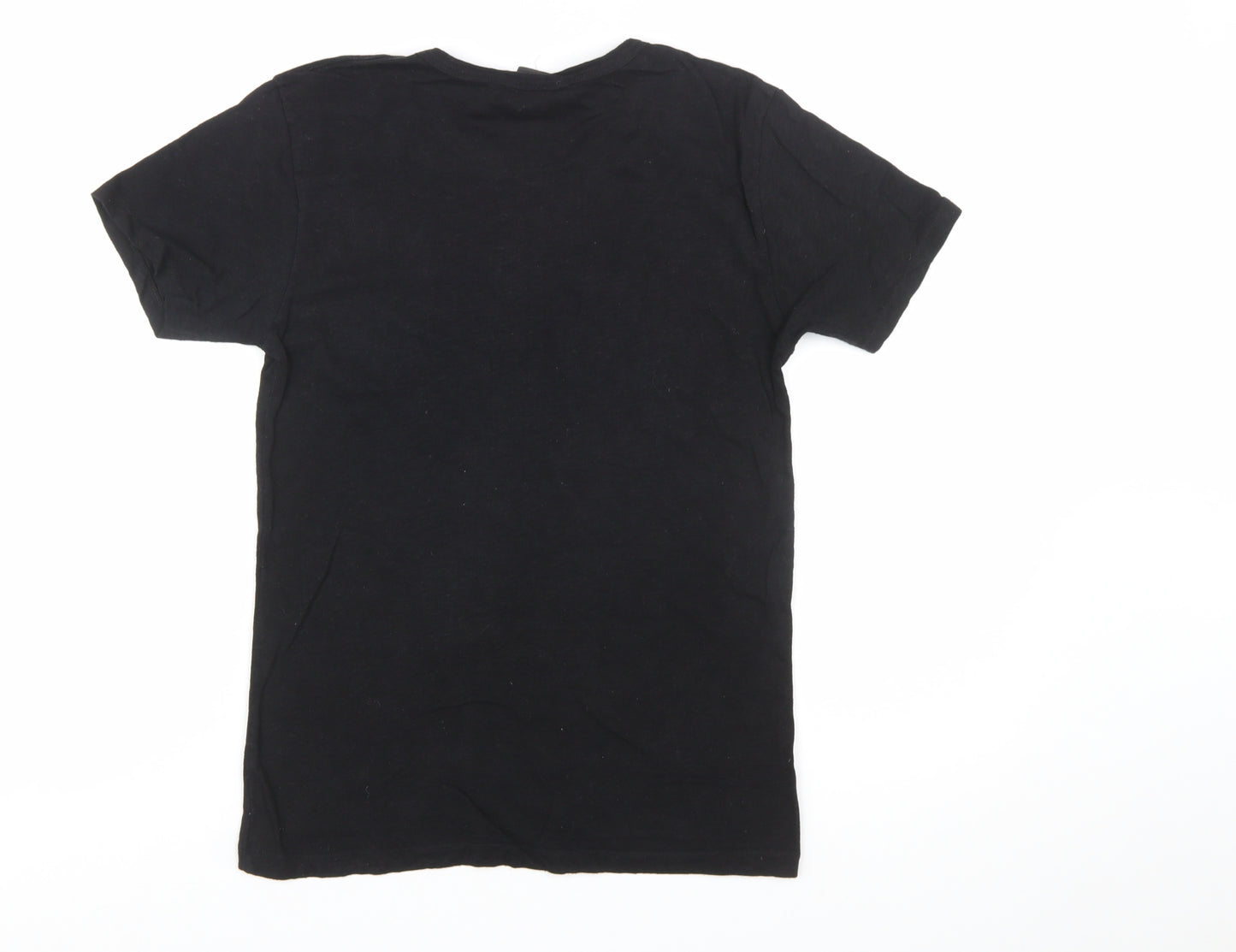 Inkast Women's Black Dog Print Cotton T-Shirt Medium