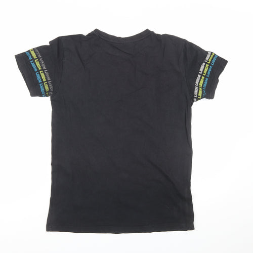 Leeds United Men's Black Graphic Print Cotton T-Shirt Size S