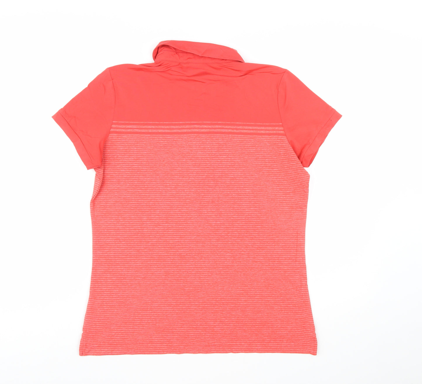 Ping Womens Red Polo Shirt UK 12 Short Sleeve Moisture Wicking Top
