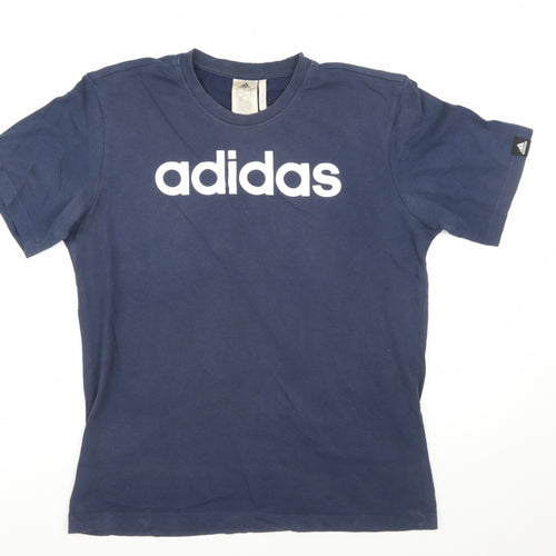 Adidas Men’s Blue Climalite Logo Crew Neck T-Shirt Size M