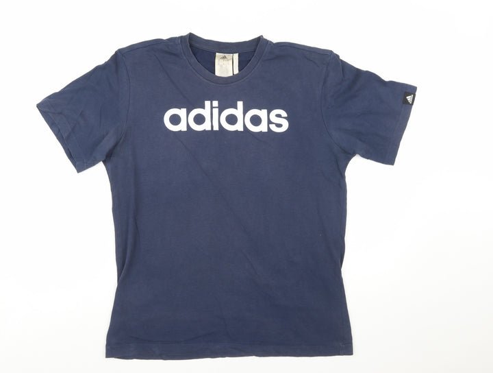 Adidas Men’s Blue Climalite Logo Crew Neck T-Shirt Size M