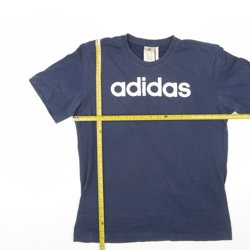 Adidas Men’s Blue Climalite Logo Crew Neck T-Shirt Size M