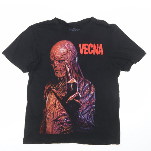 Primark Stranger Things Vecna Black Cotton T-Shirt Men L