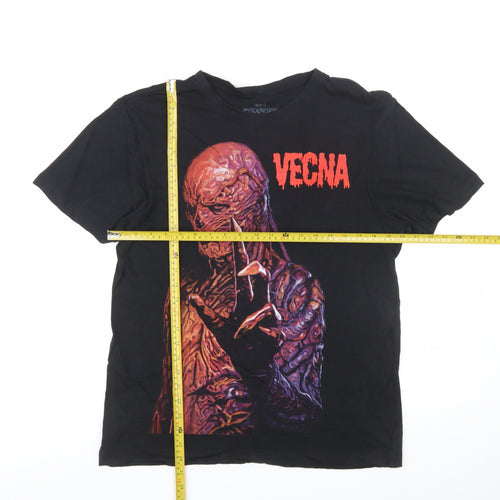 Primark Stranger Things Vecna Black Cotton T-Shirt Men L