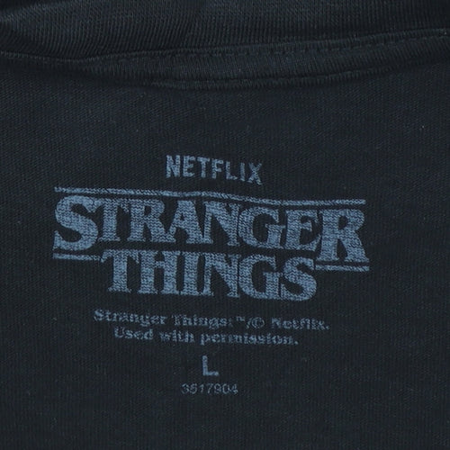 Primark Stranger Things Vecna Black Cotton T-Shirt Men L