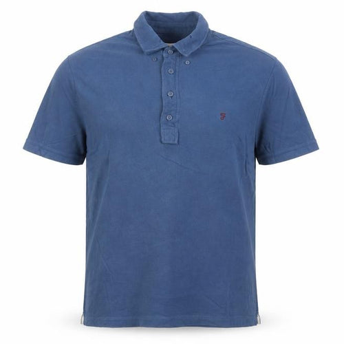 Farah 1920 Men's Blue Cotton Polo Shirt M Regular Fit