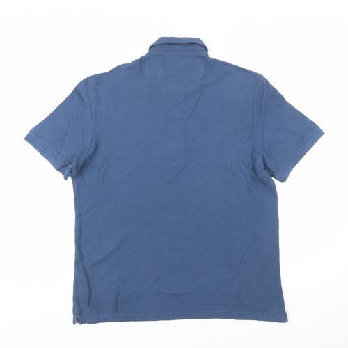 Farah 1920 Men's Blue Cotton Polo Shirt M Regular Fit