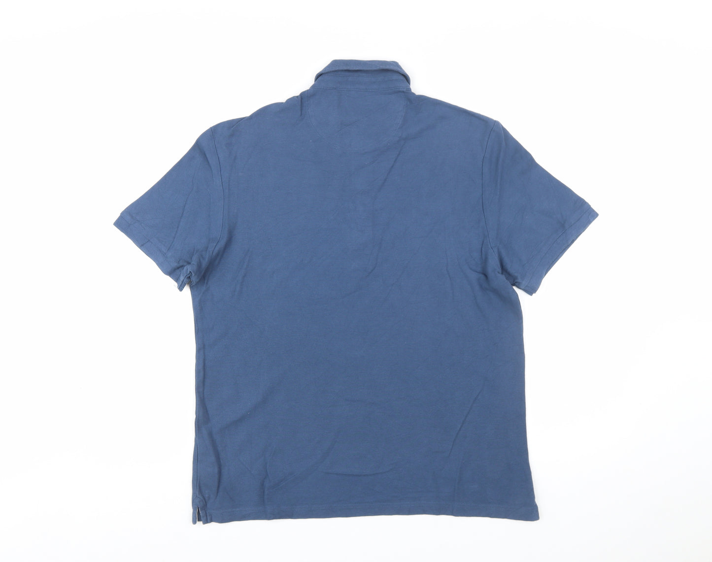 Farah 1920 Men's Blue Cotton Polo Shirt M Regular Fit