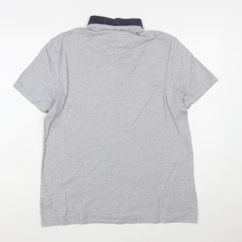 Burton Menswear London Grey Button-Down Collar Polo Shirt L