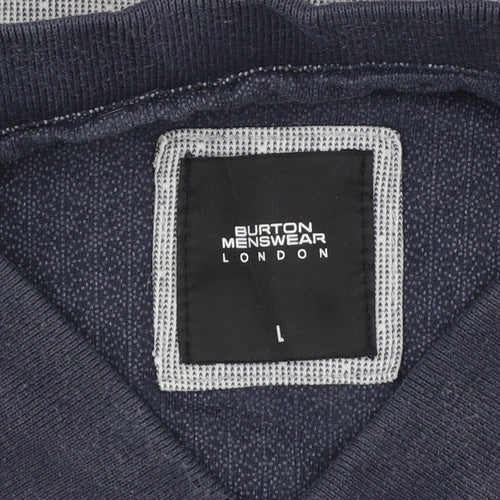 Burton Menswear London Grey Button-Down Collar Polo Shirt L