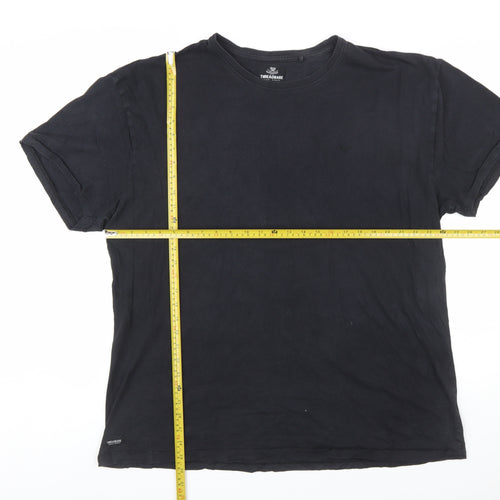 Threadbare Men's Black XL Cotton Crew Neck Short Sleeve T-Shirt