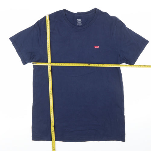 Levi's Men's Blue Cotton Crew Neck Regular Fit T-Shirt M