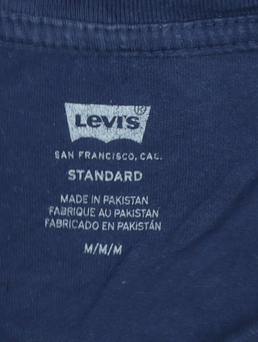 Levi's Men's Blue Cotton Crew Neck Regular Fit T-Shirt M