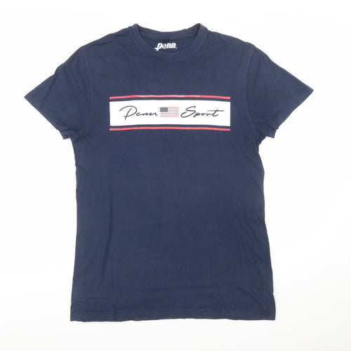 Penn Sport Men's Blue Graphic Crew Neck T-Shirt Size M