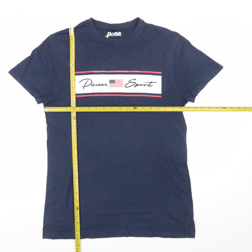 Penn Sport Men's Blue Graphic Crew Neck T-Shirt Size M