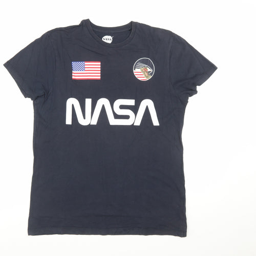 Primark Women’s Black NASA Logo Basic Cotton T-Shirt XL