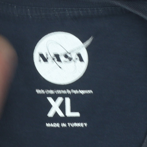 Primark Women’s Black NASA Logo Basic Cotton T-Shirt XL