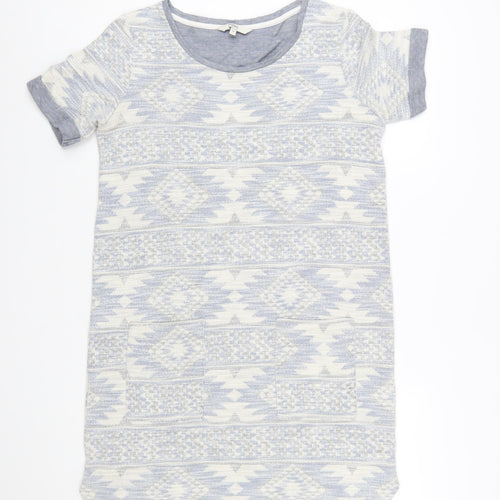 Next Women Grey Aztec Knit T-Shirt Dress Size 12