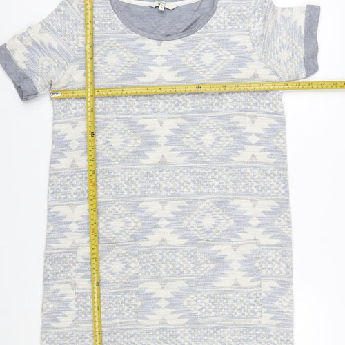 Next Women Grey Aztec Knit T-Shirt Dress Size 12